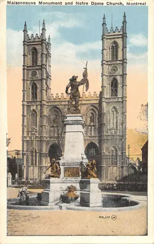 BR45626 Maisonneuve Denkmal und Notre Dame Kirche 1 Montreal Kanada