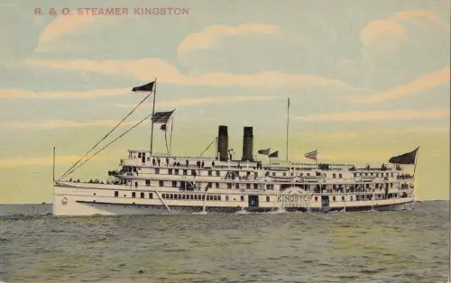 B77703 R&O Steamer kingston ship bateaux canada scan front/back image