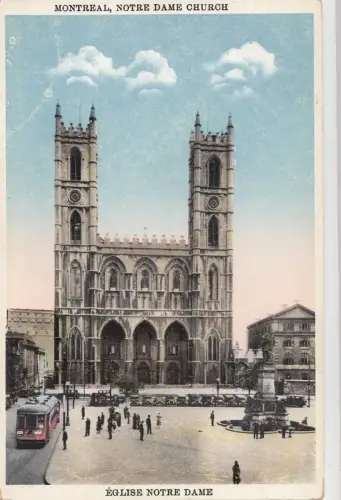B77448 notre dame church montreal canada scan front/back image