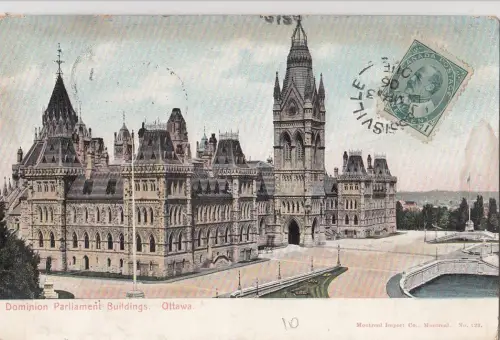 B77673 dominion parlament gebäude ottawea canada scan front/back image