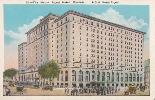 B77688 the mount royal hotel montreal canada scan front/back image