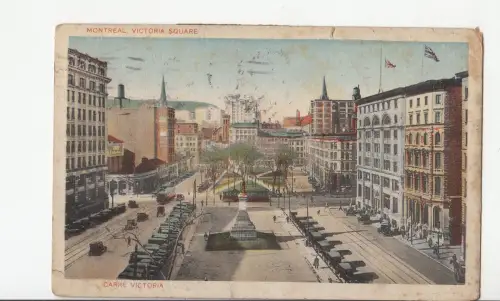 B77690 montreal victoria square canada scan front/back image