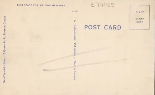 B77429 toronto city hall canada scan front/back image