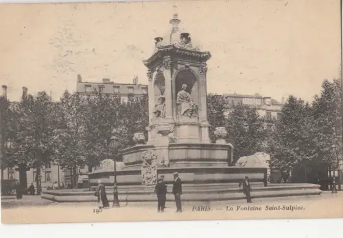 BF11609 la fontaine saint sulpice paris france front/back image