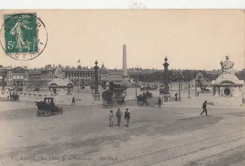 BF11647 la place de la concorde paris france front/back image