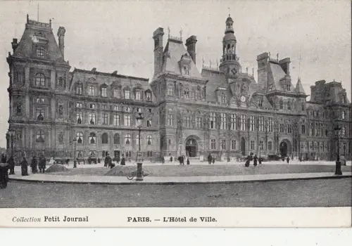 BF11591 l hotel de ville paris france front/back image