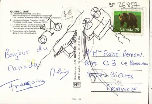 BF26856 quebec multi views canada front/back image