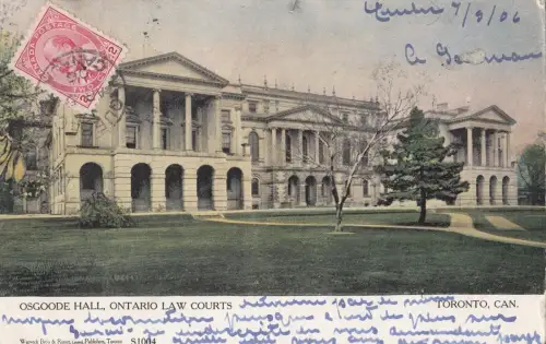 B77747 osgoode hall ontario law courts toronto canada scan front/back image