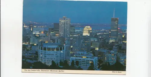 BF17972 vue du centre ville downtown montreal quebec canada front/back image