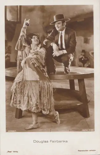 B78188 Douglas Fairbanks Tanz Musik Menschen Schauspieler Scan Vorder-/Rückbild