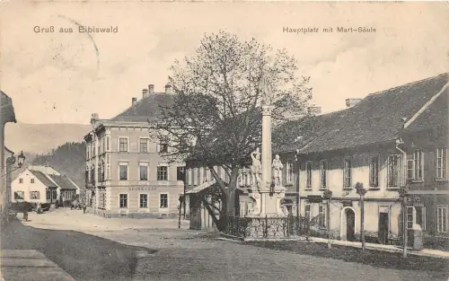 Lot 83 gruss aus eibiswald hauptplatz mit mart saule Ivnik Österreich Slowenien