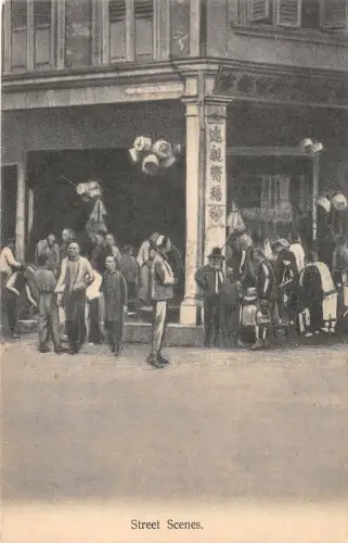 Lot 89 Singapur Straßenszene Typen Folklore Kostüm