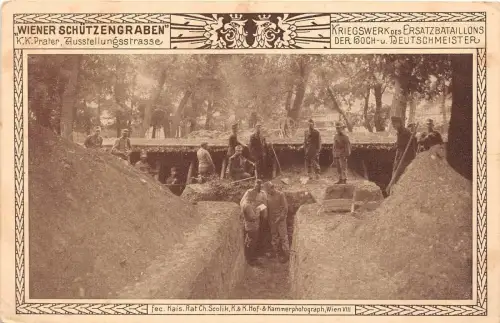 B89782 wiener schutzengraben k k prater zlusstellungsstrasse österreich militär
