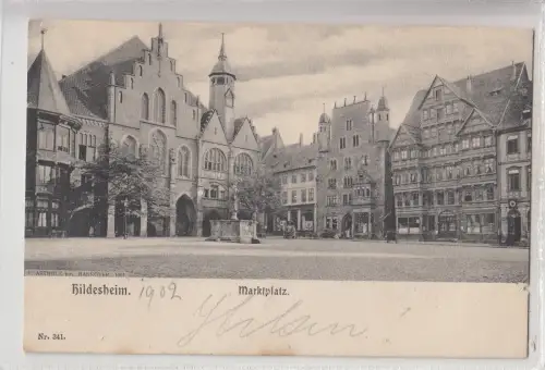 B82146 Hildesheim Marktplatz Österreich Vorder Rückseite Bild