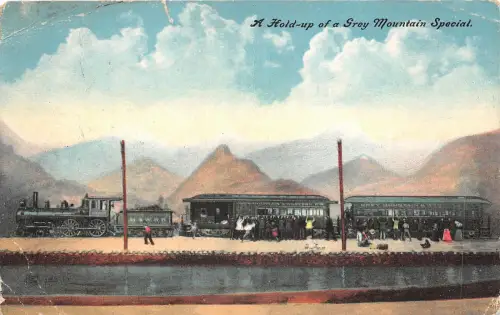 Lot146 a hold up of a grey mountain special Montana Western Railway train canada