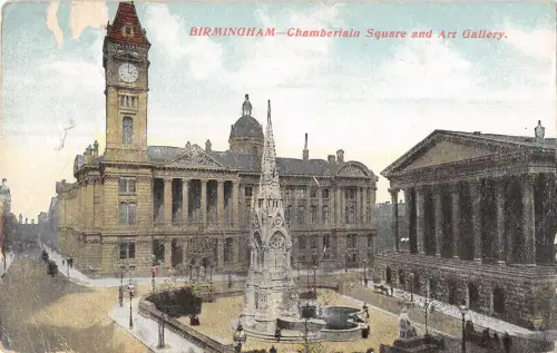 uk24124 chamberlain square and art gallery birmingham uk