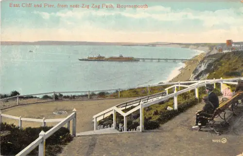 uk28637 east cliff and pier zig zag path bournemouth uk