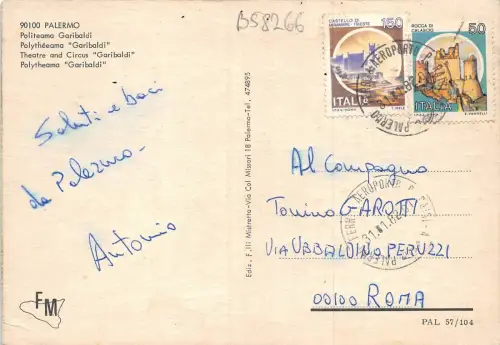 B58266 Theater und Zirkus garibaldi Palermo Italien