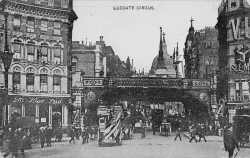 uk800 ludgate circus london real photo uk