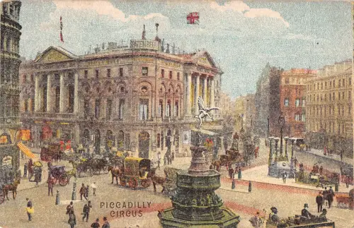 uk16404 piccadilly circus london uk horse chariot