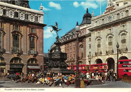 uk47721 piccadilly circus and eros statue london uk bus double decker