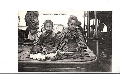 B81595 yokohama groupe d enfants typ child enfant japan front/back image