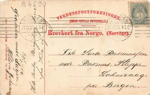 B4690 Norway Kronprins Olav 1904 Front/Back Scan