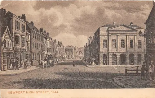 uk40155 newport high street wales real photo uk