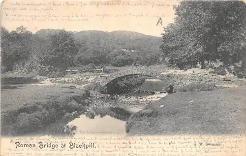 BR62587 Römerbrücke an Blackpill Wales