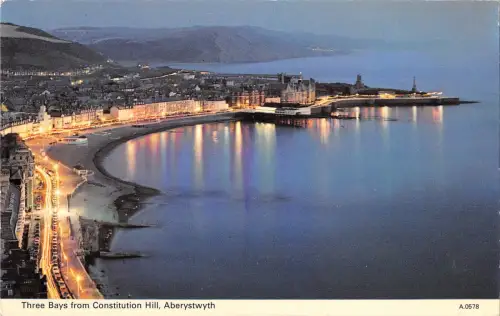 uk10316 three bays from constitution hill aberystwyth wales uk