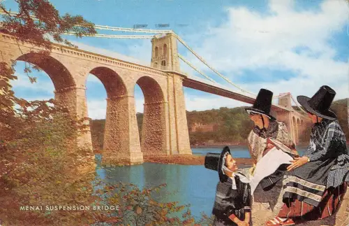 uk8355 menai suspension bridge wales uk