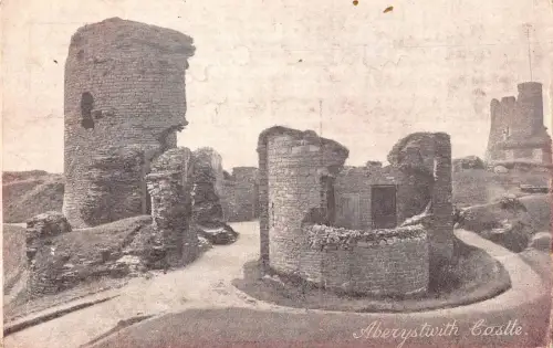 uk27085 aberystwyth castle wales real photo uk