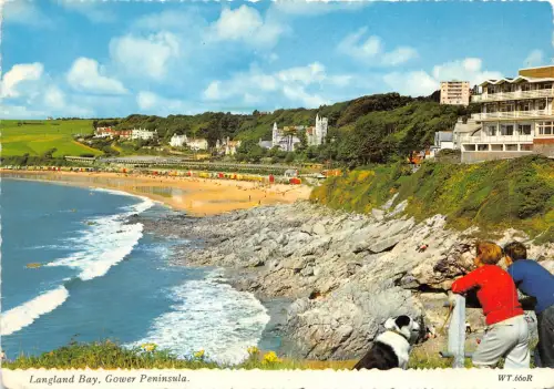 uk44132 langland bay gower peninsula wales uk