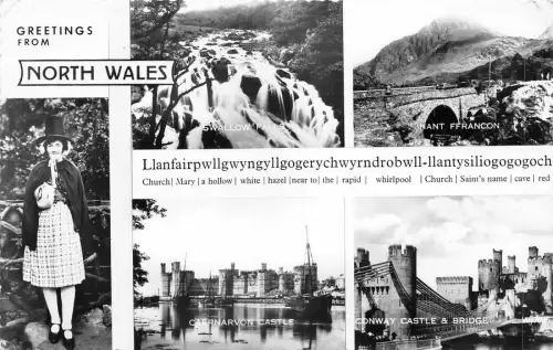 br109485 Grüße aus Nordwales Echtfoto UK Wasserfall