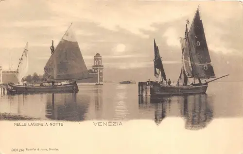 B94450 nelle lagune a nott venezia ship bateaux italy