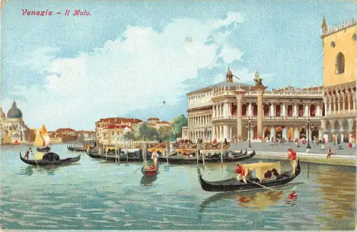 B106842 Italien Venezia Il Molo Gondelboote