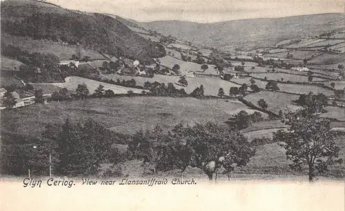 uk32143 glyn ceriog llansantfraid wales real photo uk