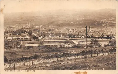 uk50962 generala view aberdare wales real photo uk