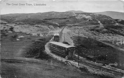uk41208 great orme tram llandudno wales real photo uk tram tramway