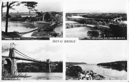 BR69552 Menai Bridge Wales Richter 168 Echtfoto