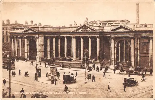 uk29877 bank of ireland and college green dublin ireland real photo