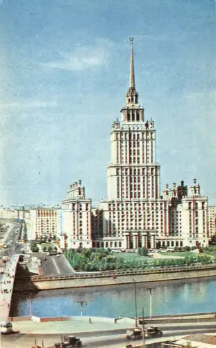 B110586 Russland Moskau Die Ukraine Hotel Brücke Fluss Pont Panorama