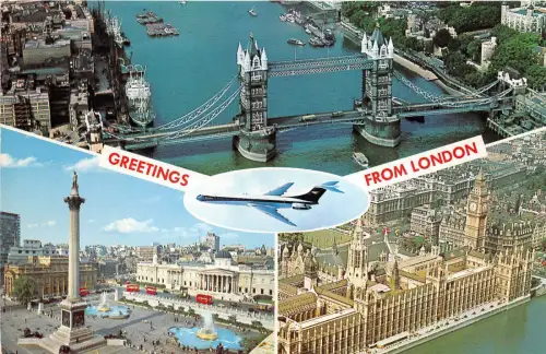 B87552 London Flugzeug Airplane Multi Views UK