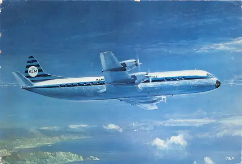 B71418 Klm s Lockheed Prop Jet Electra II Flugzeug Plan Niederlande