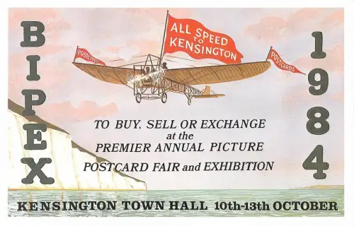BR78017 Flugzeug Airplane Kensington Town Hall Postkarte UK 14x9cm
