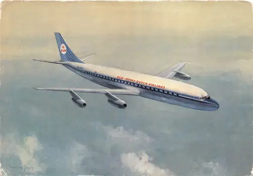 B71464 Klms Douglas Dc 8 Intercontinental Jet Avion Flugzeug Holland