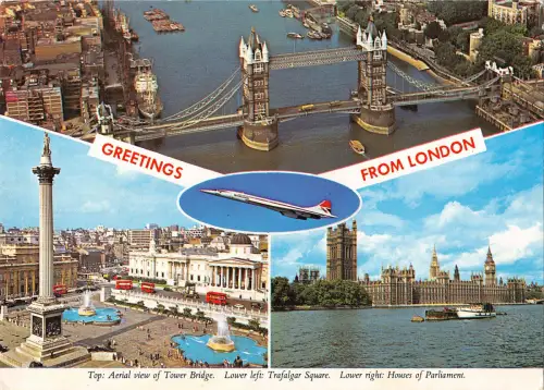 uk1748 london ship plane real photo uk