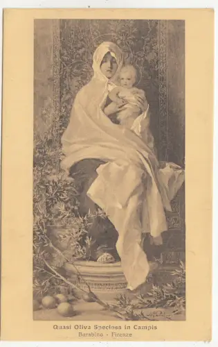 BF18148 quassi oliva speciosa in campis barbino f painting art front/back image