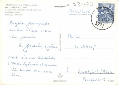 B32192 Luftkurort Leogang Österreich