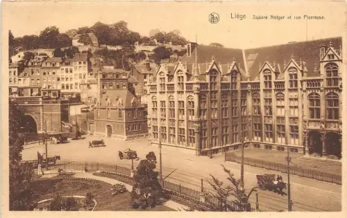 BR36173 Sqaure notger et rue pierruse Lüttich Belgien